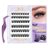 B&Qaugen lash clusters self-adhesive 96pcs pack for quick, mess-free application.