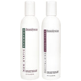 Brandywine anti-static shampoo bottle pouring for smoother wig fibers and reduced static.