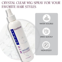 Brandywine wig spray application mist aids frizz control and flyaway tame.