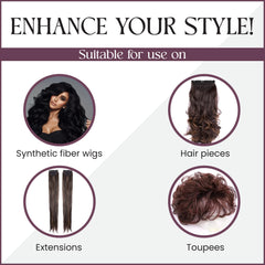Brandywine Wig Spray on wig surface highlights non-greasy, comfortable finish