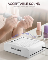 BRANTMAKER nail-dust-collector-brush-included enables quick cleanup.