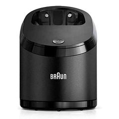 Braun Clean & Charge Base 5430 front view supports stand-up charging for compatible Series 9 shavers