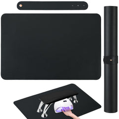 BRAVIKERLY Nail Art Table Mat foldable hand rest for steadier manicure sessions.