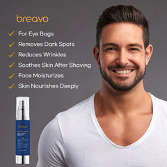 Breavo 6-in-1 face cream cap closeup shows post shave comfort