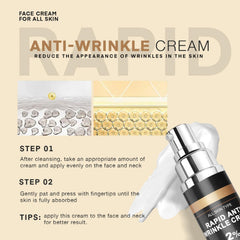 Breavo Wrinkle Cream closeup highlights hyaluronic acid hydration on skin.