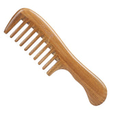 Breezelike sandalwood hair comb wood grain closeup showing unique patterns for premium detangling