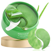 Breylee Aloe Vera Eye Masks packaging highlights hydration for tired under-eyes.