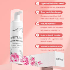 Breylee cleanser brush included demonstrates convenient daily lash care