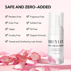 BREYLEE lash-wash-bottle designed for easy application during cleansing