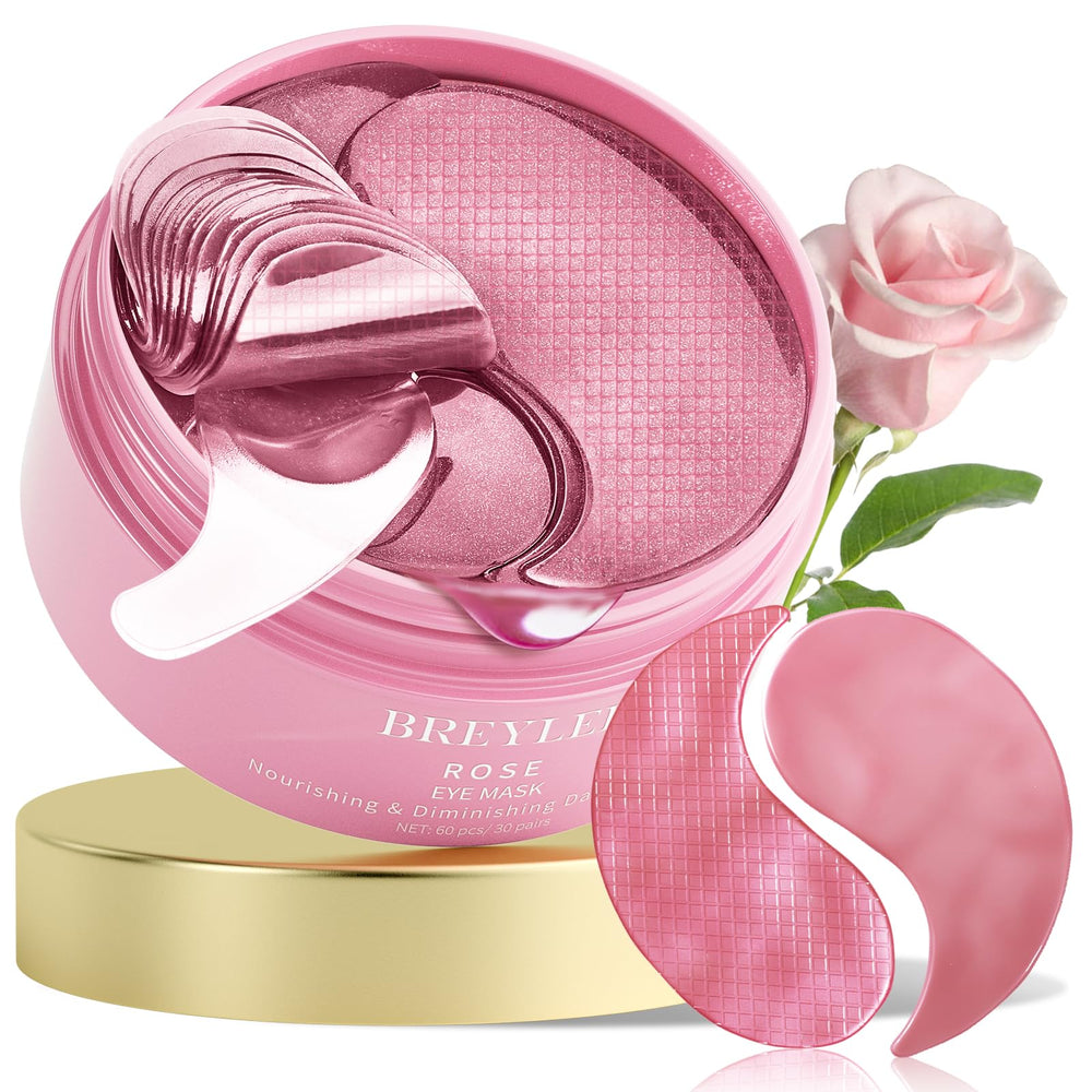 BREYLEE Rose Eye Mask packaging shows premium packaging for easy storage or gifting