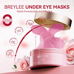 BREYLEE Rose Eye Patches shown before makeup use for quick moisture boost