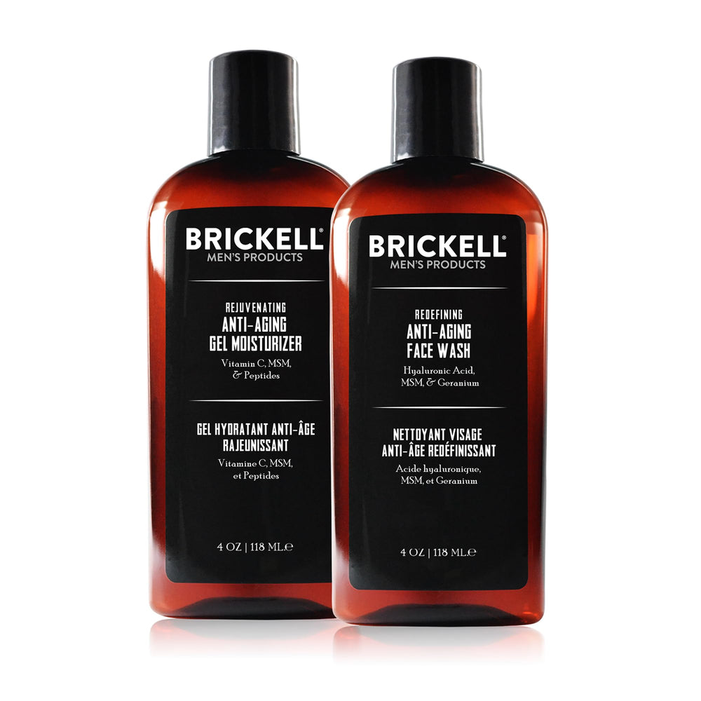 Brickell Gel Facial Cleanser visual demonstrates a refreshing deep clean for smoother pores.