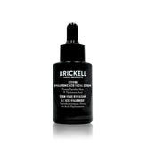 Brickell Men's Anti Aging Hyaluronic Serum bottle close-up for firming hydration.