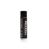 Brickell Men's No Shine Lip Balm packaging shows matte finish and SPF 15 protection.