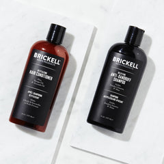 Brickell Men's Relieving Conditioner ingredients closeup featuring aloe and vitamin E.