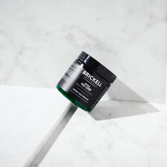 Brickell Men's Renewing Face Scrub applied to damp skin primes for a close shave prep.