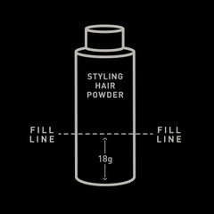Brickell Men's Styling Hair Powder texture close-up highlights matte finish for natural style.