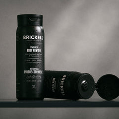 Brickell Stay Fresh application scene demonstrates easy mess-free applying to sweaty areas.