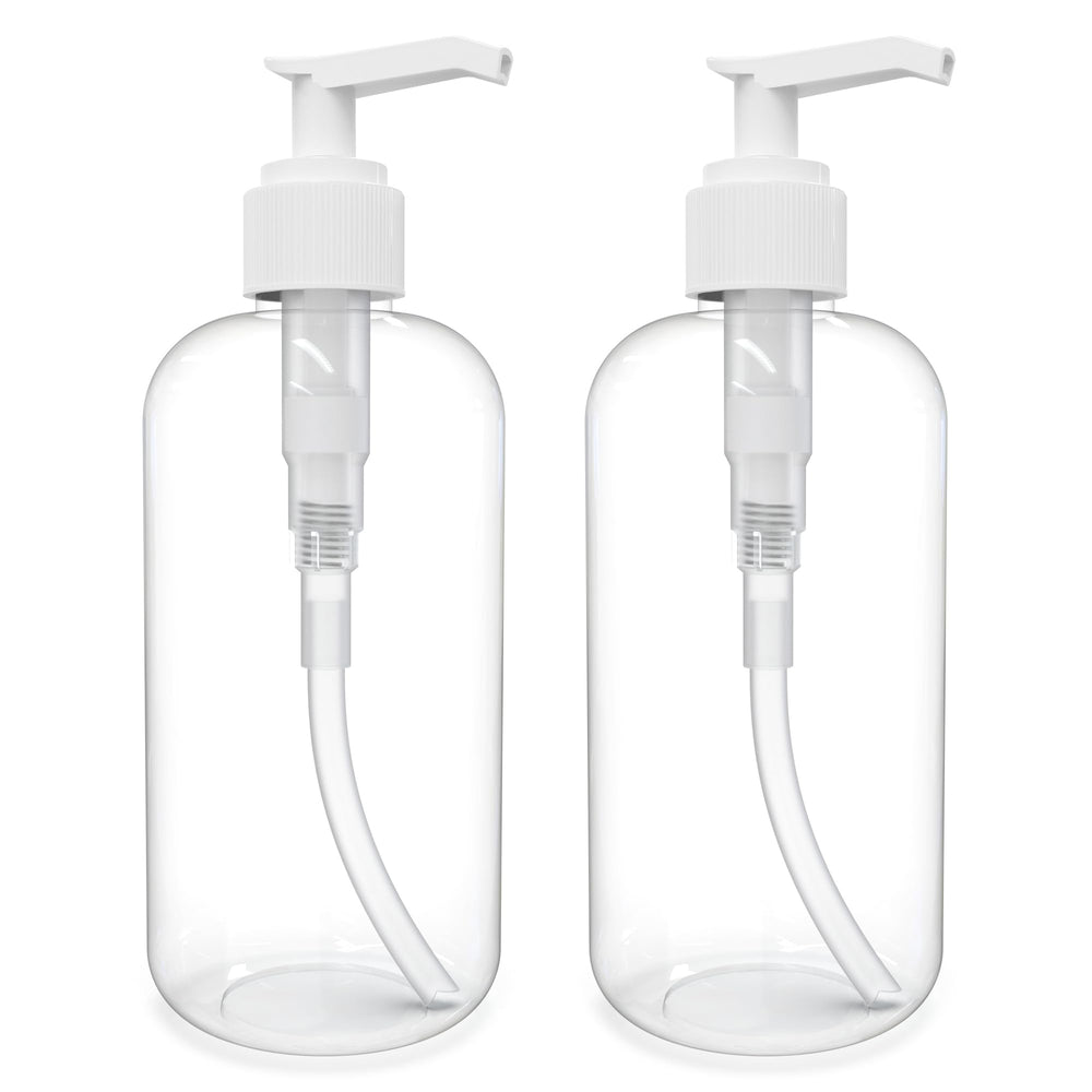 BRIGHTFROM 8 oz pump bottle empty for easy refills and mess-free dispensing.