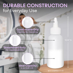 BrightFrom LDPE BPA-free bottle showcases safe storage for hair and kitchen condiments.