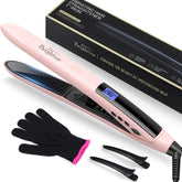 Brightup 2-in-1 plate close-up showing tourmaline ceramic for frizz control