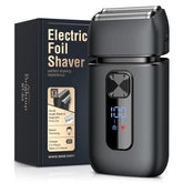 Brightup Foil Shaver front view with integrated trimmer for precise grooming.