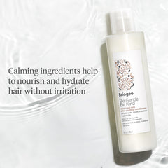 Briogeo Aloe Oat Milk Conditioner pump dispensing shows easy, precise application.