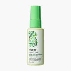 Briogeo Avocado + Kiwi Mega Moisture bottle showcases lightweight hydration