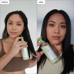 Briogeo Avocado + Kiwi Mega Moisture spray on hair enables easy detangling