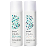 Briogeo Destined For Density shampoo bottle closeup highlighting scalp care and volume-boosting formula.