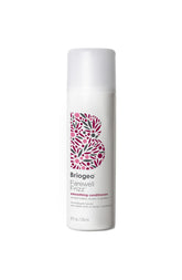 Briogeo Farewell Frizz conditioner bottle demonstrates gentle frizz control and radiant shine.