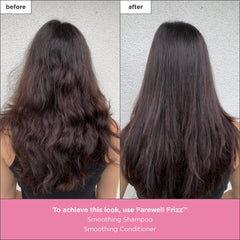 Briogeo Farewell Frizz ingredients—rosehip, argan, coconut—on label for deep hydration.