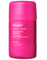 Briogeo Style + Treat Sleek Stick packaging closeup for travel styling