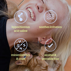 BRIOTECH Pierce Spray air-drying on a clean piercing area for quick, rinse-free care