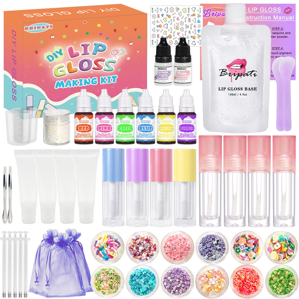 BRIPATI DIY lip gloss kit clear base for smooth, customizable gloss.