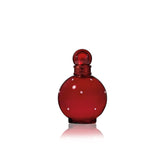 Britney Spears Hidden Fantasy EDP bottle shows a bold red design for evening wear.