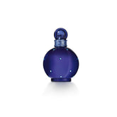 Britney Spears Midnight Fantasy bottle on vanity showcasing evening allure and confident style.