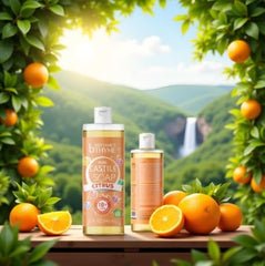 Brittanie's Thyme citrus castile soap pump bottle for gentle hand wash and body care.