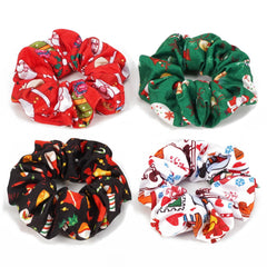 Briutn Christmas scrunchies black candy canes for secure holiday hairstyles and festive flair