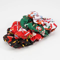 Briutn Christmas scrunchies green ornaments ideal for festive braids and daily wear