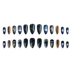 BRKYKGK almond press-on nails package shows complete DIY manicure kit