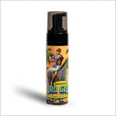 Bro Glo self tanner foam-dispense demonstrates quick, oil-free application.