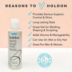 Brocato Holdon hair sculpting close-up showing defined texture and shine