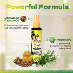 Bronner Bros Tropical Roots Aplicación en cabello, cuidado diario para fortalecimiento.