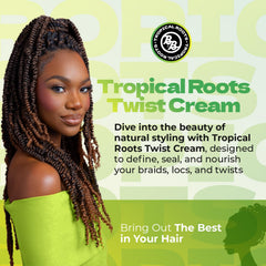 Bronner Bros Tropical Roots Twist Cream pour demonstrates smooth application