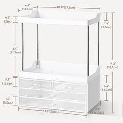 Brothersbox makeup organizer neatly displays cosmetics and perfumes.