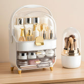 Brothersbox makeup organizer angled view showcasing large capacity for cosmetics.