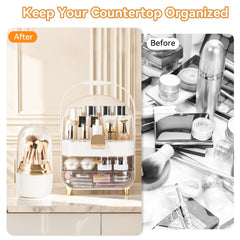 Brothersbox makeup organizer open drawers revealing ample storage space.