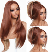 BrownBomb Cooper Blond wig front view for quick glueless styling and all-day wear.