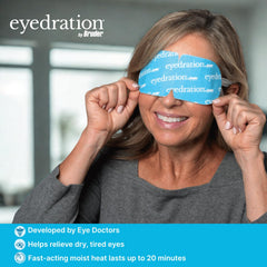Bruder eye steam mask packet open reveals single-use heat system for quick relief